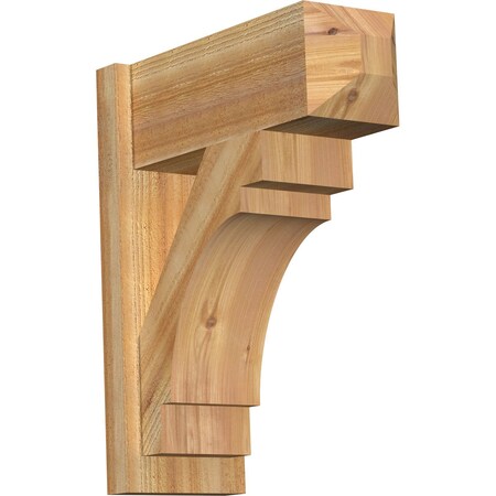 Ekena Millwork Merced Rough Sawn Craftsman Outlooker, Western Red Cedar, 8"W x 20"D x 24"H OUT08X20X24MRC04RWR